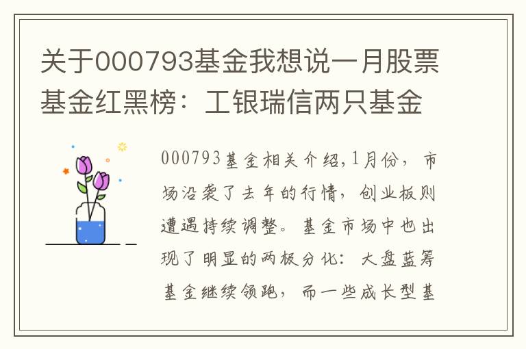 关于000793基金我想说一月股票基金红黑榜：工银瑞信两只基金跨年垫底