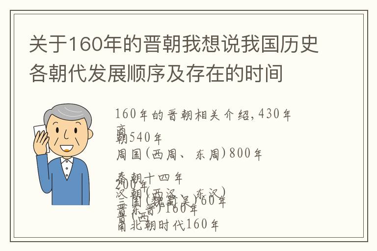 关于160年的晋朝我想说我国历史各朝代发展顺序及存在的时间