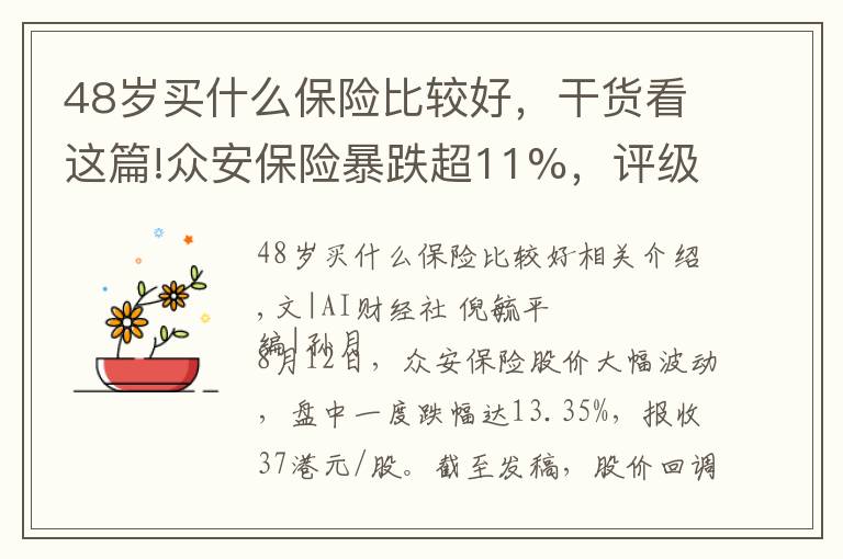 48岁买什么保险比较好，干货看这篇!众安保险暴跌超11%，评级遭下调，“明星产品”被监管重罚