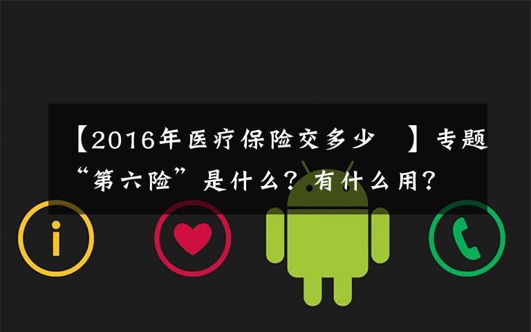 【2016年医疗保险交多少 】专题“第六险”是什么？有什么用？了解一下