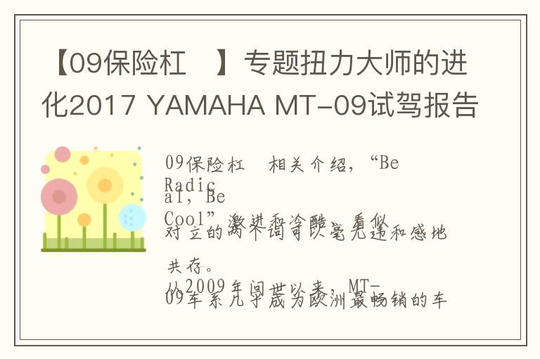 【09保险杠	】专题扭力大师的进化2017 YAMAHA MT-09试驾报告