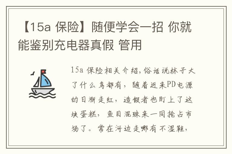 【15a 保险】随便学会一招 你就能鉴别充电器真假 管用