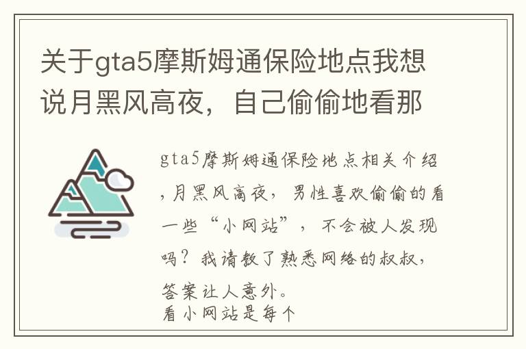 关于gta5摩斯姆通保险地点我想说月黑风高夜，自己偷偷地看那种“小网站”会被人发现吗？