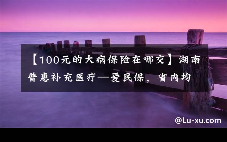 【100元的大病保险在哪交】湖南普惠补充医疗—爱民保，省内均可购买