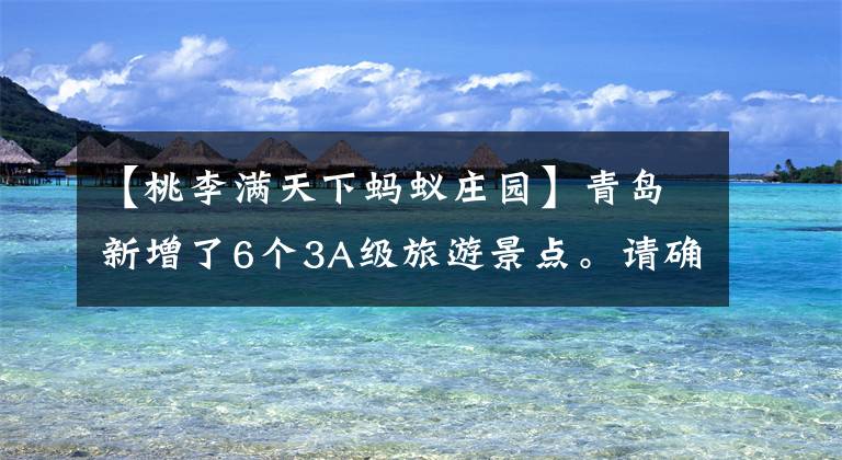 【桃李满天下蚂蚁庄园】青岛新增了6个3A级旅游景点。请确认一下你去过吗！