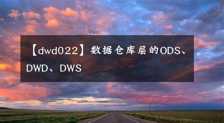 【dwd022】数据仓库层的ODS、DWD、DWS