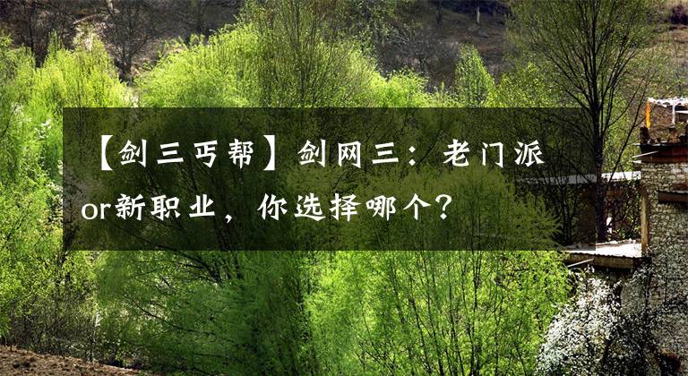 【剑三丐帮】剑网三：老门派or新职业，你选择哪个？