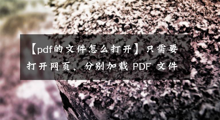 【pdf的文件怎么打开】只需要打开网页，分别加载 PDF 文件和签章图片