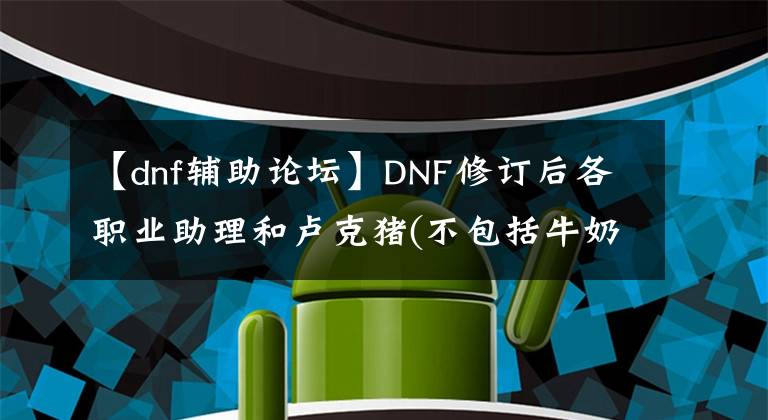 【dnf辅助论坛】DNF修订后各职业助理和卢克猪(不包括牛奶)