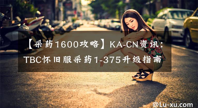 【采药1600攻略】KA-CN资讯：TBC怀旧服采药1-375升级指南