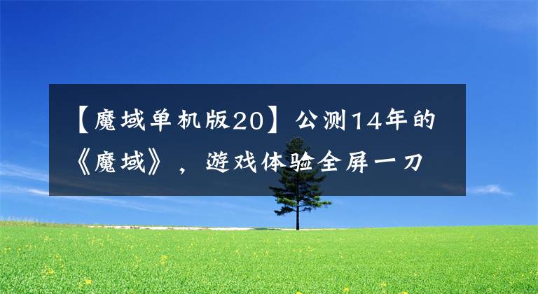 【魔域单机版20】公测14年的《魔域》，游戏体验全屏一刀秒，画质过时为何还能吸金