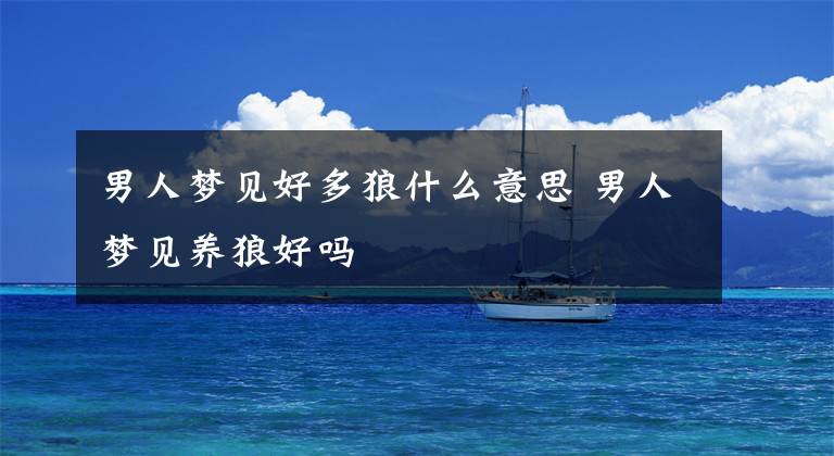 男人梦见好多狼什么意思 男人梦见养狼好吗文章配图