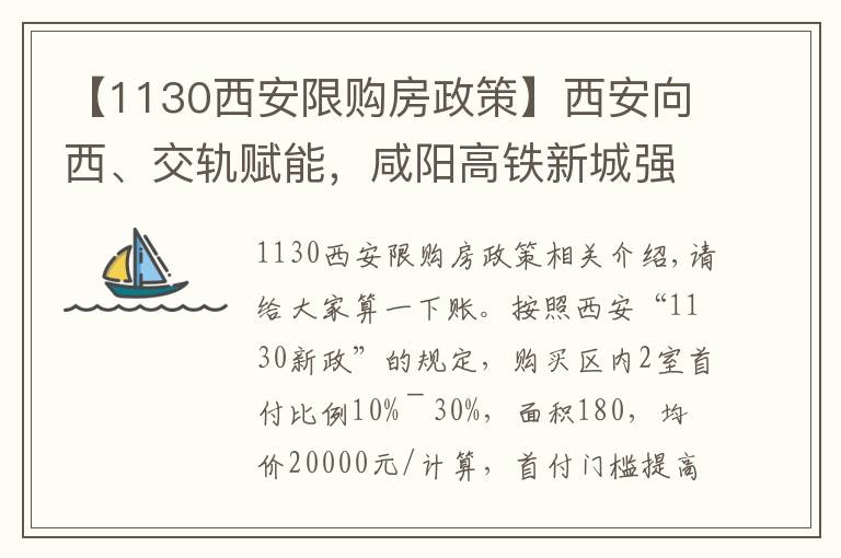 【1130西安限购房政策】西安向西、交轨赋能，咸阳高铁新城强势崛起