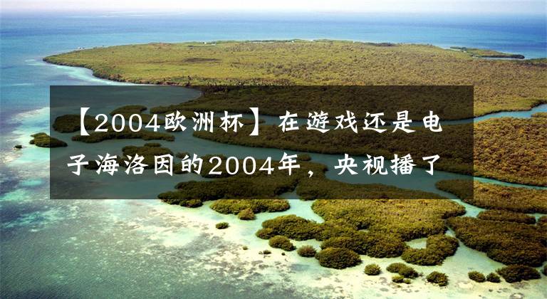 【2004欧洲杯】在游戏还是电子海洛因的2004年，央视播了一场没有结局的电竞欧洲杯