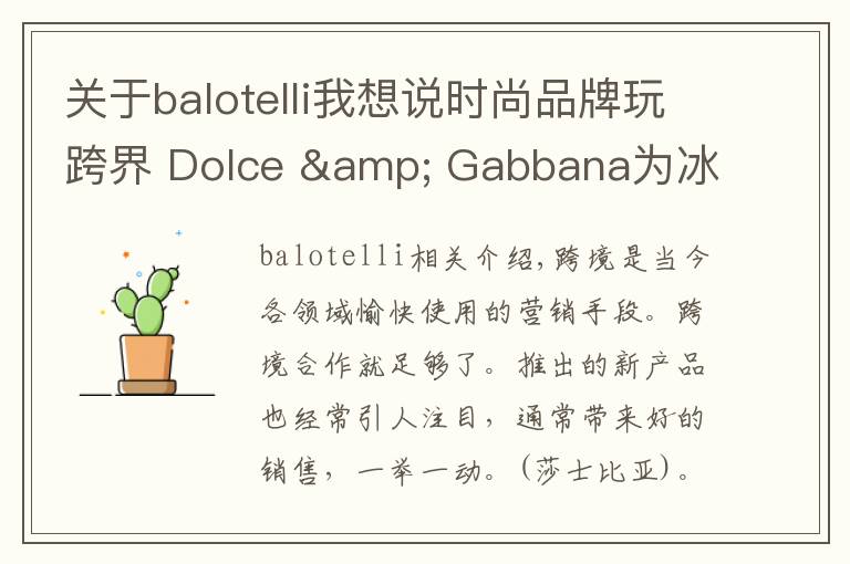 关于balotelli我想说时尚品牌玩跨界 Dolce & Gabbana为冰箱穿上华丽外套