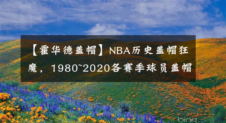 【霍华德盖帽】NBA历史盖帽狂魔，1980~2020各赛季球员盖帽数TOP10（非累计）