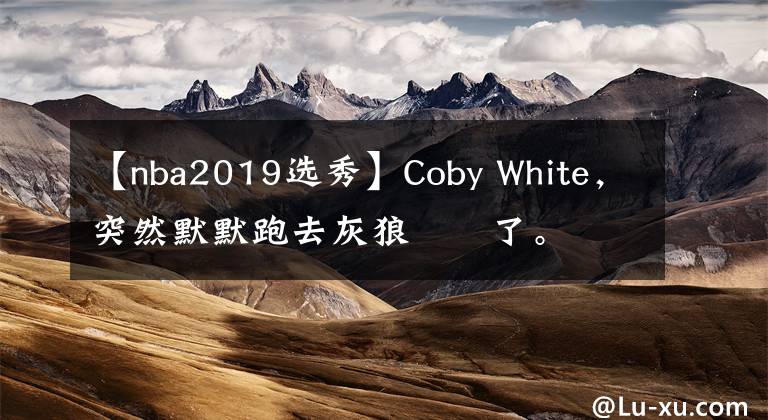 【nba2019选秀】Coby White，突然默默跑去灰狼測試了。