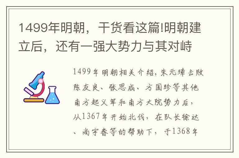 1499年明朝，干货看这篇!明朝建立后，还有一强大势力与其对峙两百多年，明朝亡了它也亡了