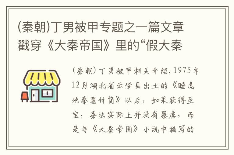 (秦朝)丁男被甲专题之一篇文章戳穿《大秦帝国》里的“假大秦”