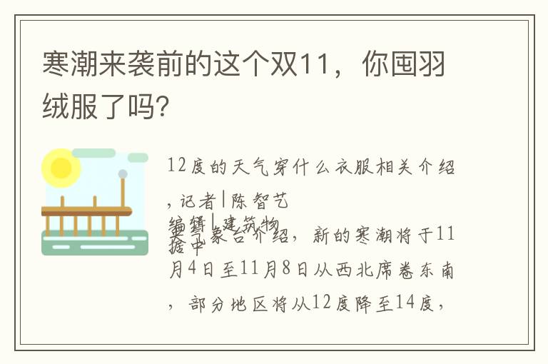 寒潮来袭前的这个双11，你囤羽绒服了吗？文章配图