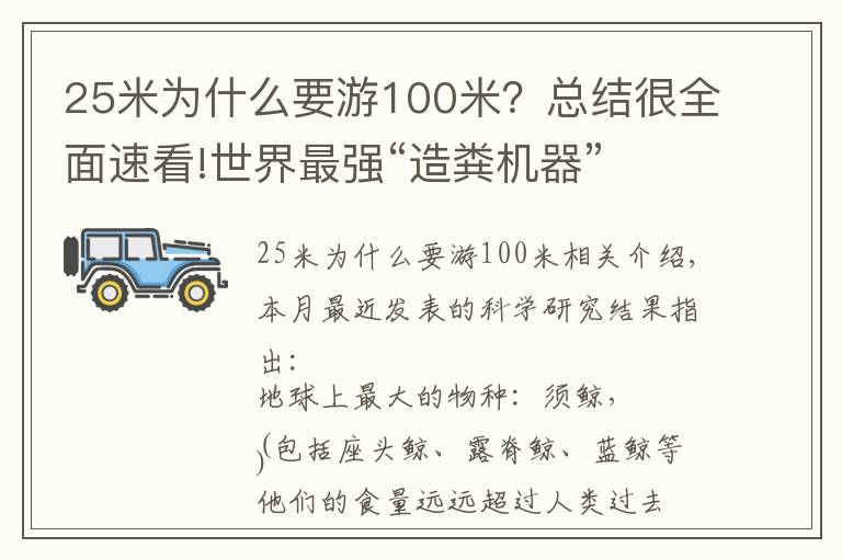 25米为什么要游100米？总结很全面速看!世界最强“造粪机器”