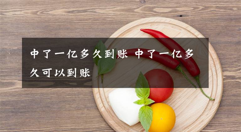 中了一亿多久到账 中了一亿多久可以到账文章配图