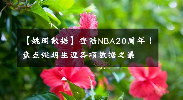 【姚明数据】登陆NBA20周年！盘点姚明生涯各项数据之最