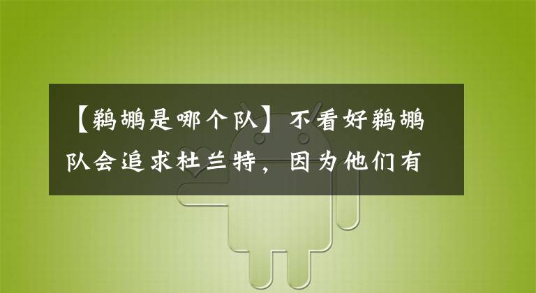 【鹈鹕是哪个队】不看好鹈鹕队会追求杜兰特，因为他们有锡安和英格拉姆就够了