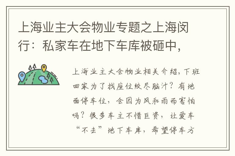 上海业主大会物业专题之上海闵行：私家车在地下车库被砸中，物业和业委会谁担责？法官说法
