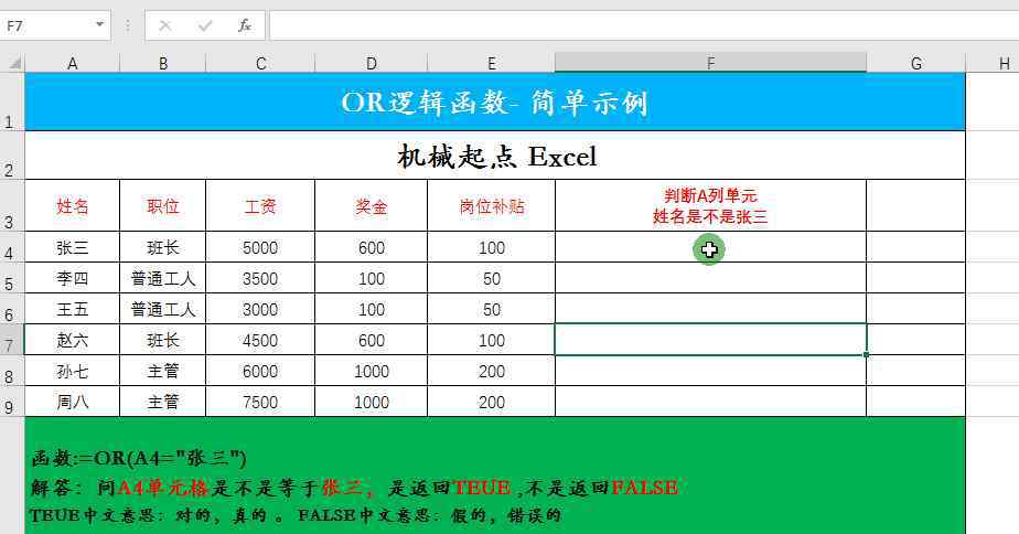 or函数的使用方法 Excel 常用OR函数的基础及使用