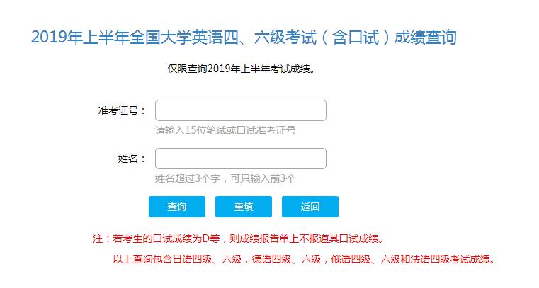  2019上半年英语四级成绩查询忘记准考证号怎么找回？【附CET4查分入口】