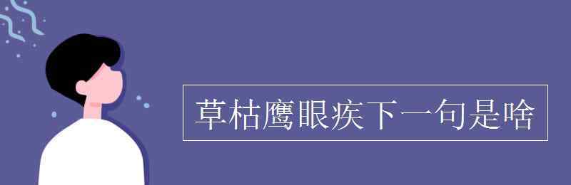 草枯鹰眼疾下一句 草枯鹰眼疾下一句是啥