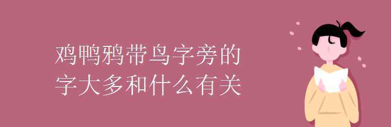 鸟字旁的字 鸡鸭鸦带鸟字旁的字大多和什么有关