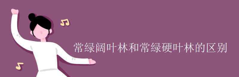 常绿硬叶林 常绿阔叶林和常绿硬叶林的区别