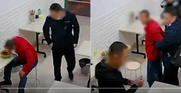 警察下班吃面偶遇逃犯当场铐走 替逃犯买单后一个举动亮了（图）