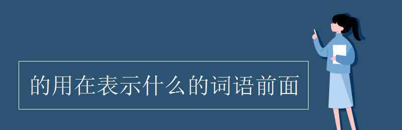 名词前面加什么词 的用在表示什么的词语前面