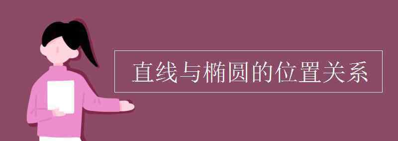 直线与椭圆的位置关系 直线与椭圆的位置关系