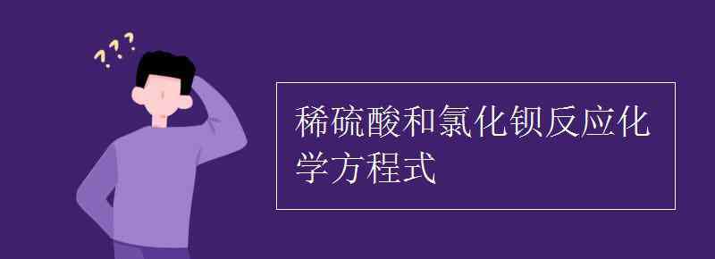 稀硫酸和氯化钡反应化学方程式 稀硫酸和氯化钡反应化学方程式