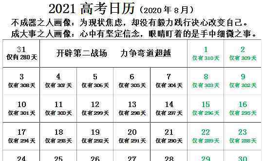 高考倒计时2021 2021年高考倒计时还有多少天