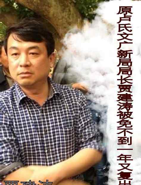 贾建涛质疑被免一年原卢氏县文广局长贾建涛复出