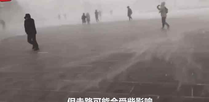 烟台大学狂风肆虐学生寸步难行 被风“卷”着跑的画面震惊网友：像在渡劫！