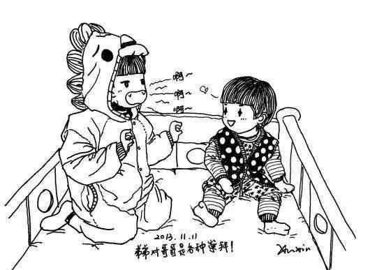 妈妈挺动 台州80后妈妈给儿子画成长漫画 很生动有爱