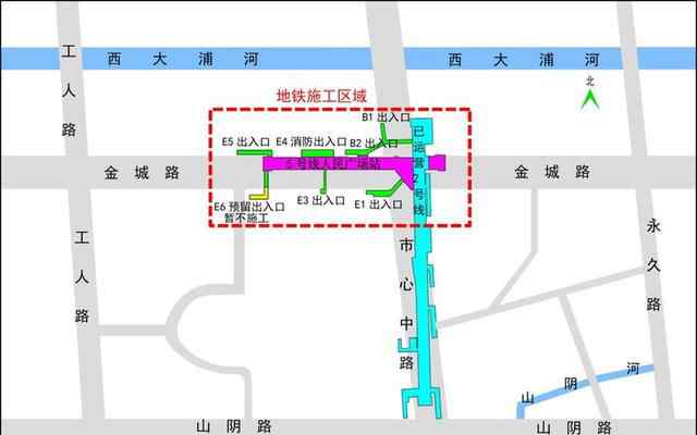 杭州地铁5号线线路图 杭州地铁5号线人民广场站开工 绕行路线一图看懂