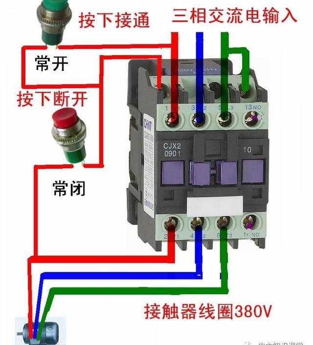 交流接触器的工作原理和接线方式