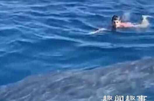 22海里 吓坏!小伙在海里游泳时发现一条6米长大鱼 仔细一看后吓坏