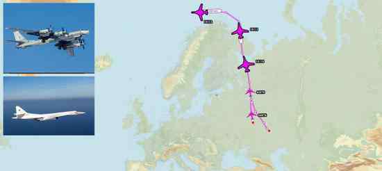 英国轰炸机 俄军2架图160轰炸机抵近至英国本土50公里外区域