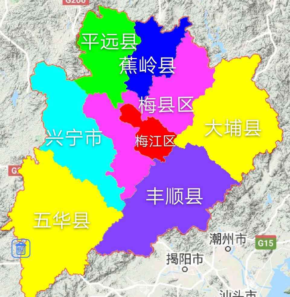 平远县属于哪个市 梅州市2区5县1市，建成区面积排名，最大是梅江区，最小是大埔县