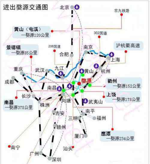 婺源县地图 2016婺源最新路线图婺源旅游交通地图景点行程汇总