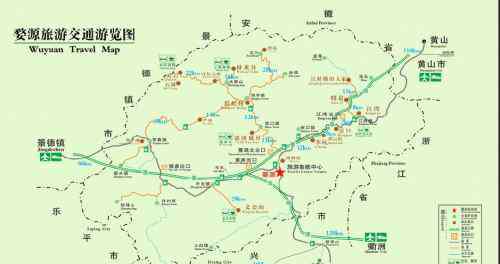 婺源县地图 2016婺源最新路线图婺源旅游交通地图景点行程汇总