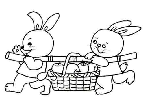 兔子画画图片 兔子儿童画图片_可爱的小兔子儿童绘画图集
